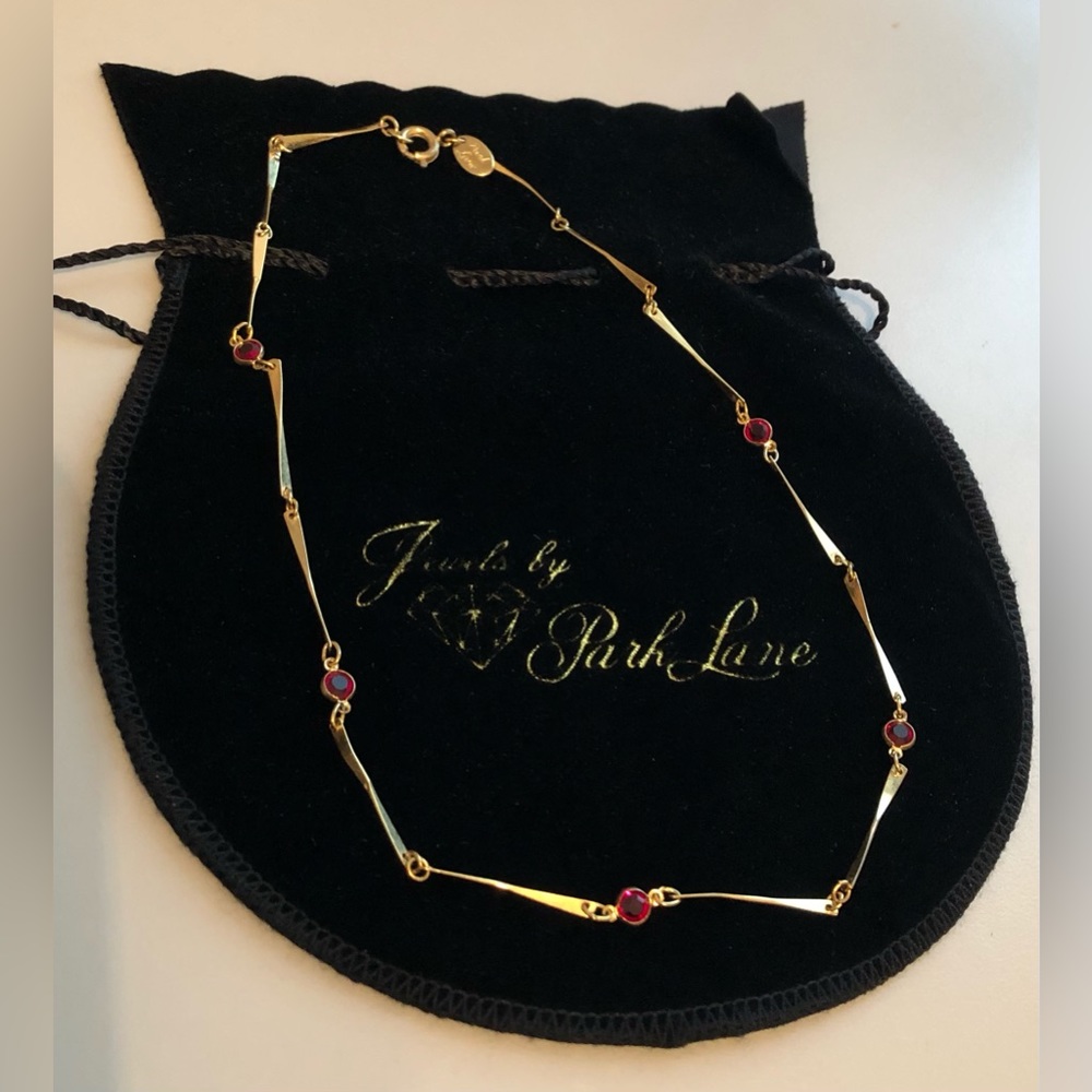 Jewels by Park Lane Gold-Tone Birthstone Necklace (July) - Picture 10 of 10